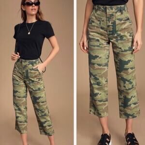 Free People We the Free Remy Camouflage Cropped Jeans Size 27